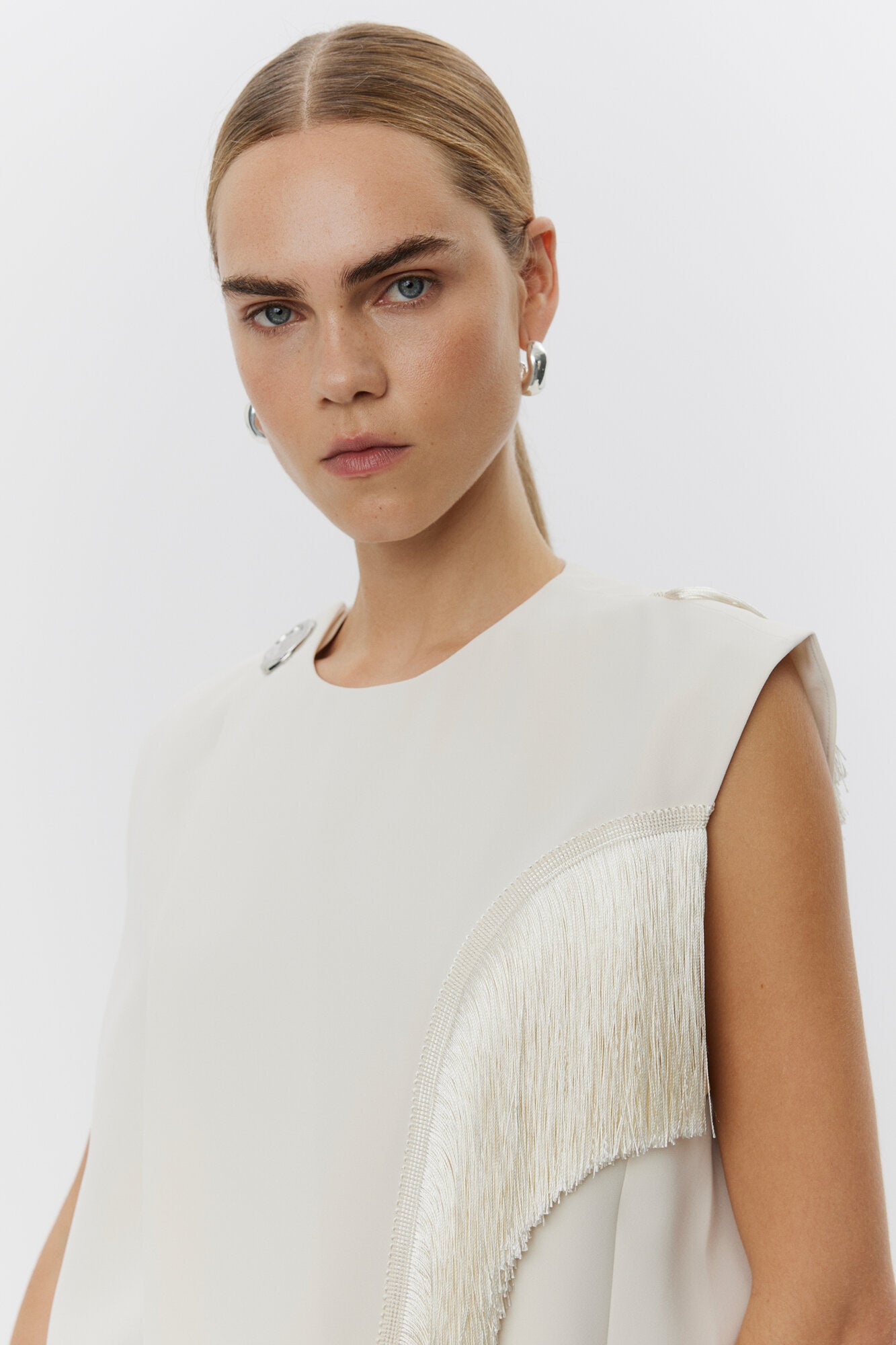 Levy Classic Gabardine vest - Ivory Shade